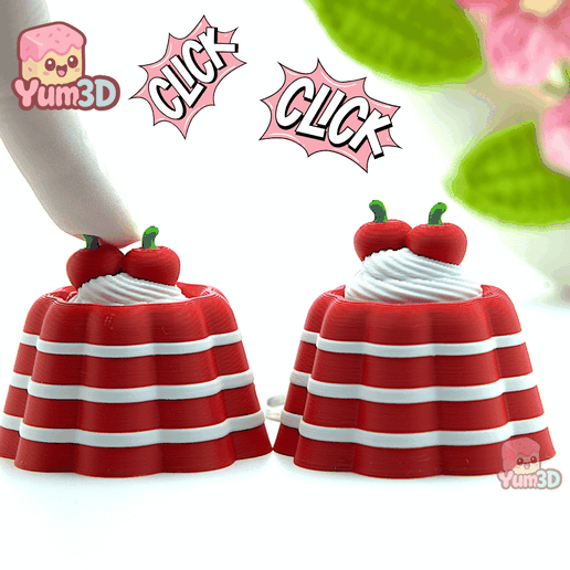 👌 Yum3D Cute Yummy Jello Fidget Clicker Keychain - Cute Backpack